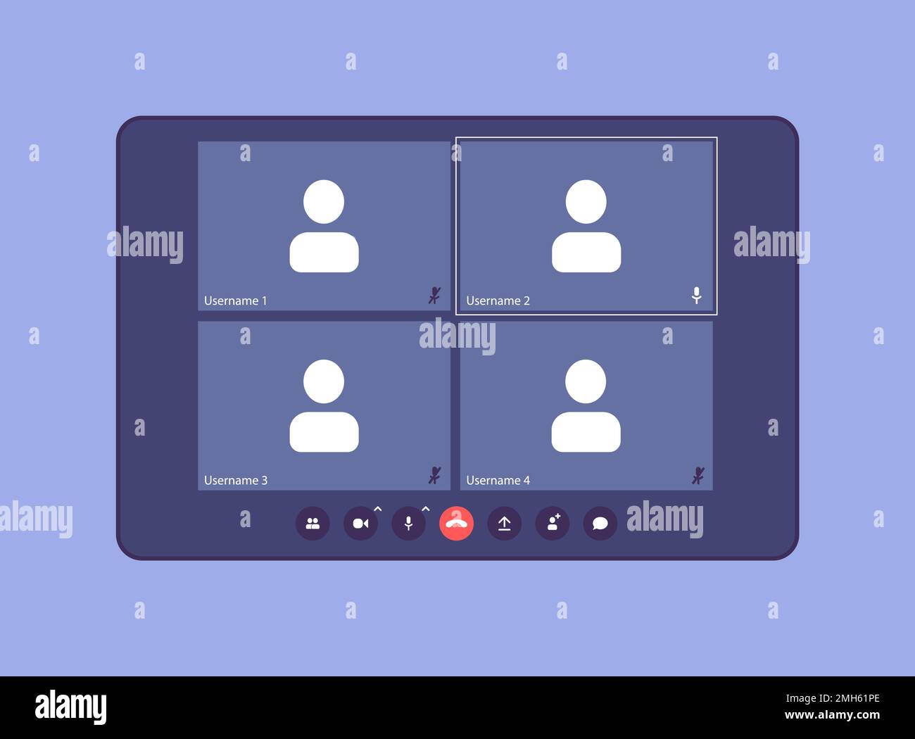 UI UX template for video conferencing and meetings application on ...
