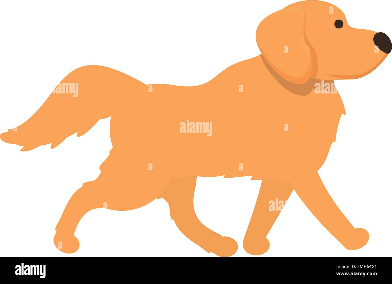 Sad dog retriever icon cartoon vector. Golden puppy. Canine pet Stock ...