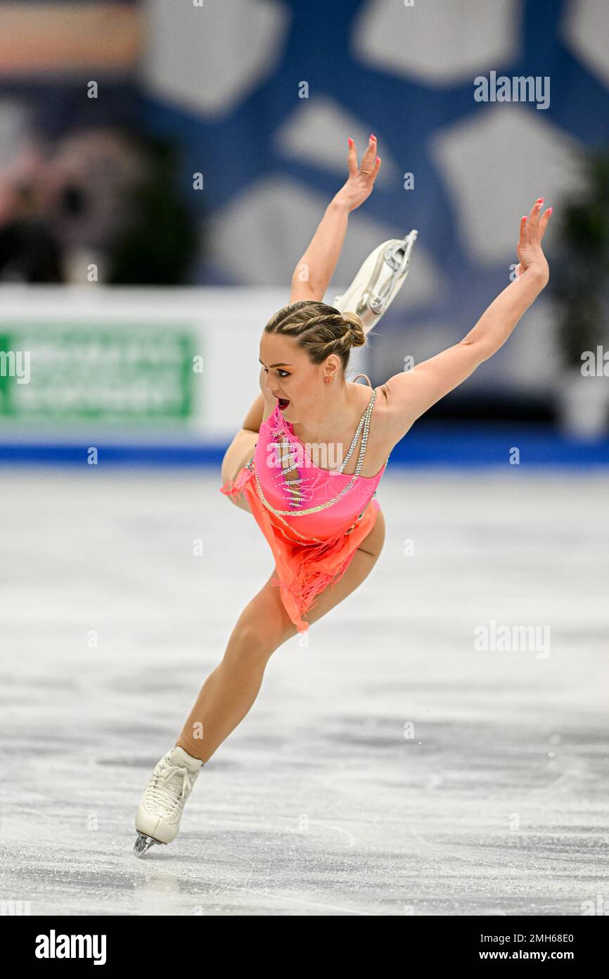Loena HENDRICKX (BEL), during Women Short Program, at the ISU European