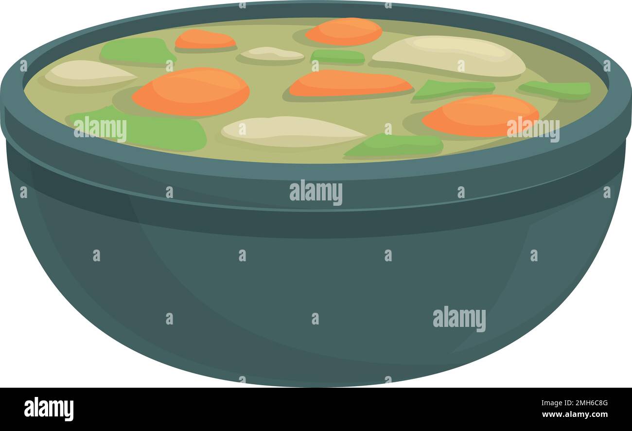 Chinese soup icon cartoon vector. Food dish. Meal eat Stock Vector