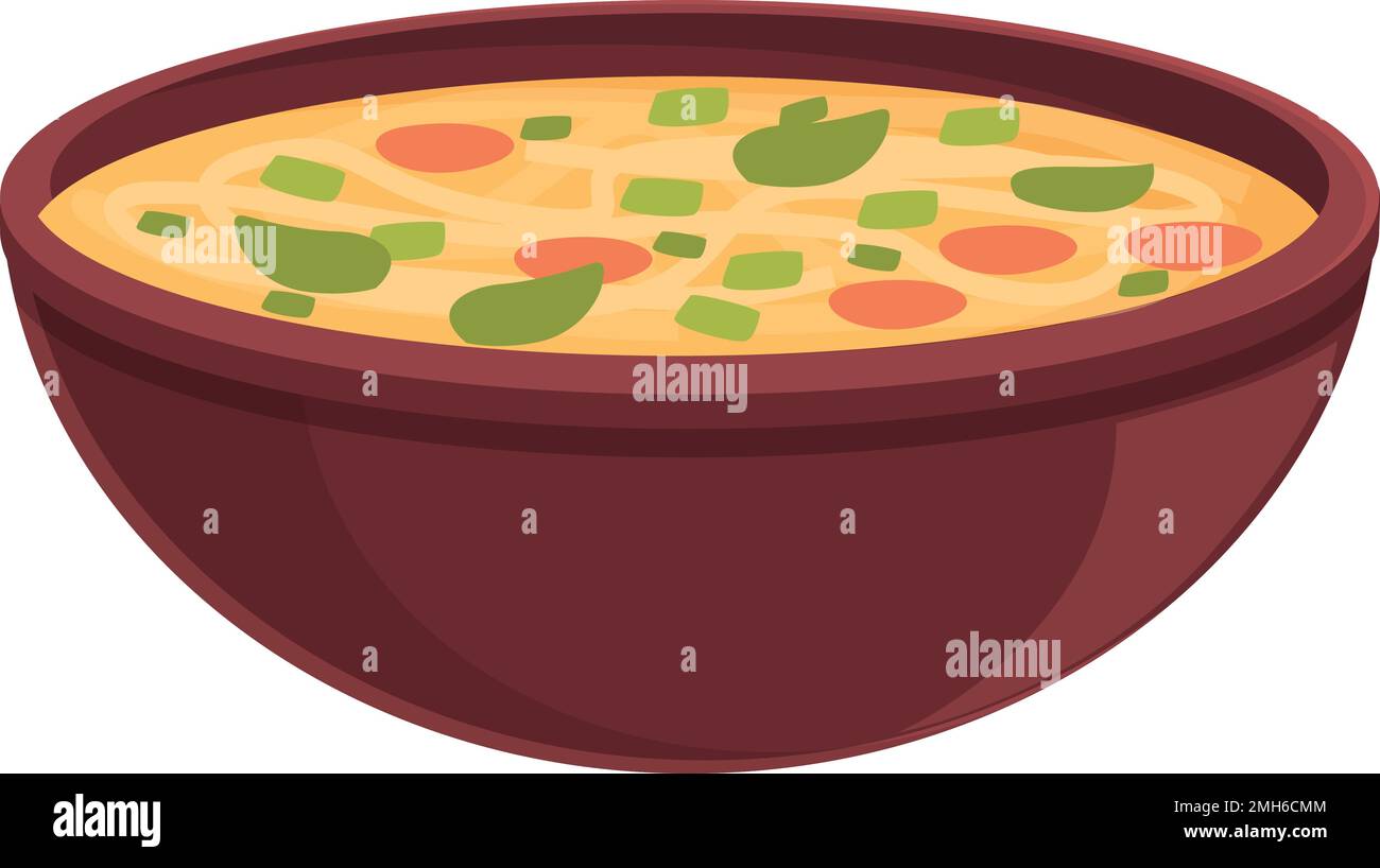 Spicy soup icon cartoon vector. Food dish. Basin cuisine Stock Vector
