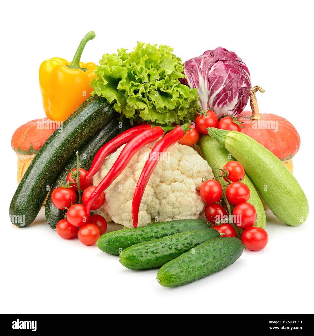 fresh vegetables isolated on white background Stock Photo - Alamy
