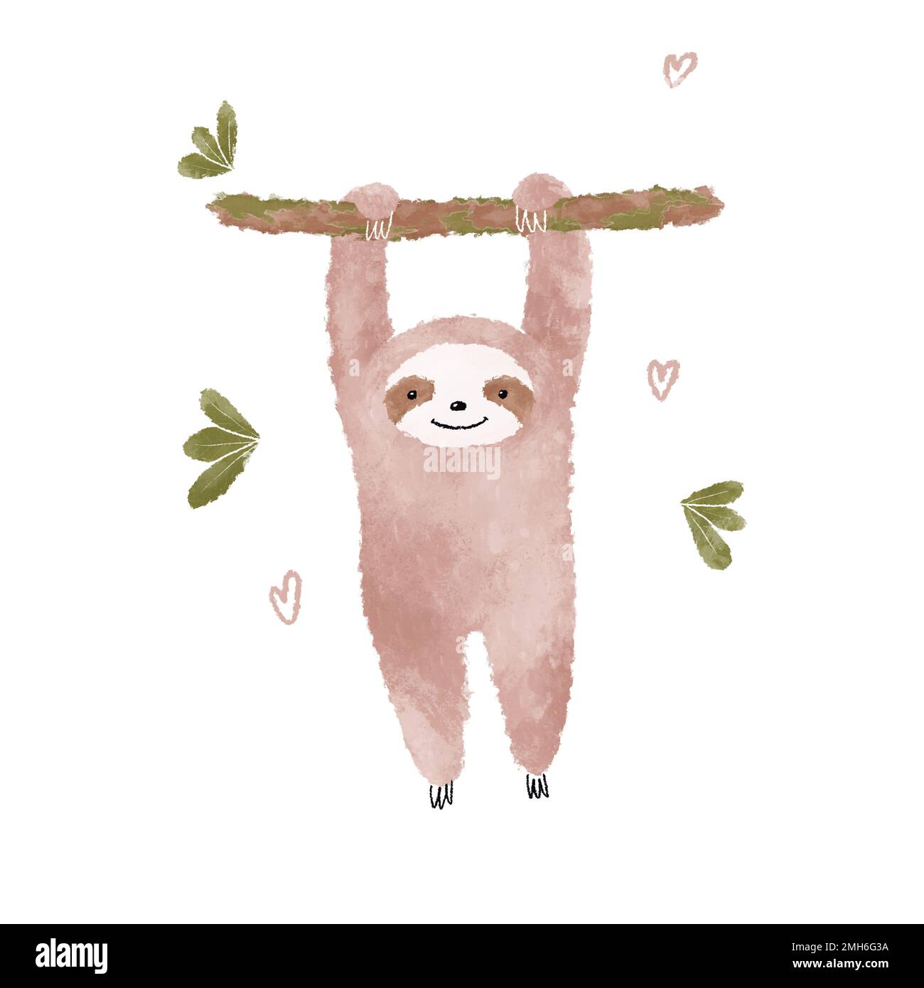 Cute Sloth I print by Elena Schweitzer