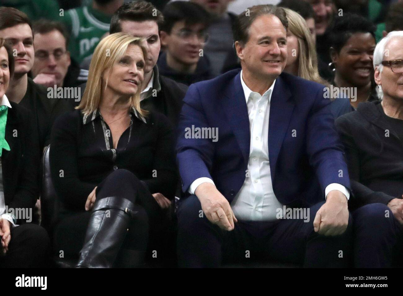 Boston Celtics coowner Steve Pagliuca with wife Judy Pagliuca during