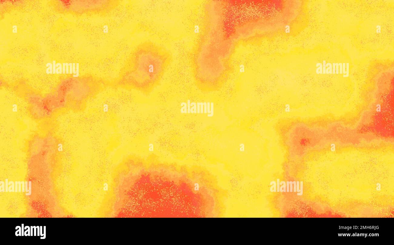 abstract digital drawing with oval spots of yellow-orange color on a blurred background Stock Photo