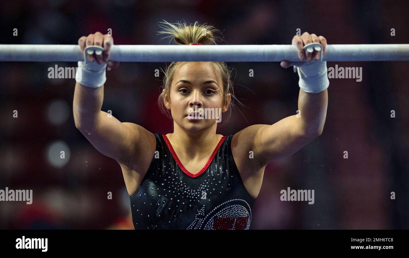 University of Utah gymnast Hunter Dula competes during a NCAA