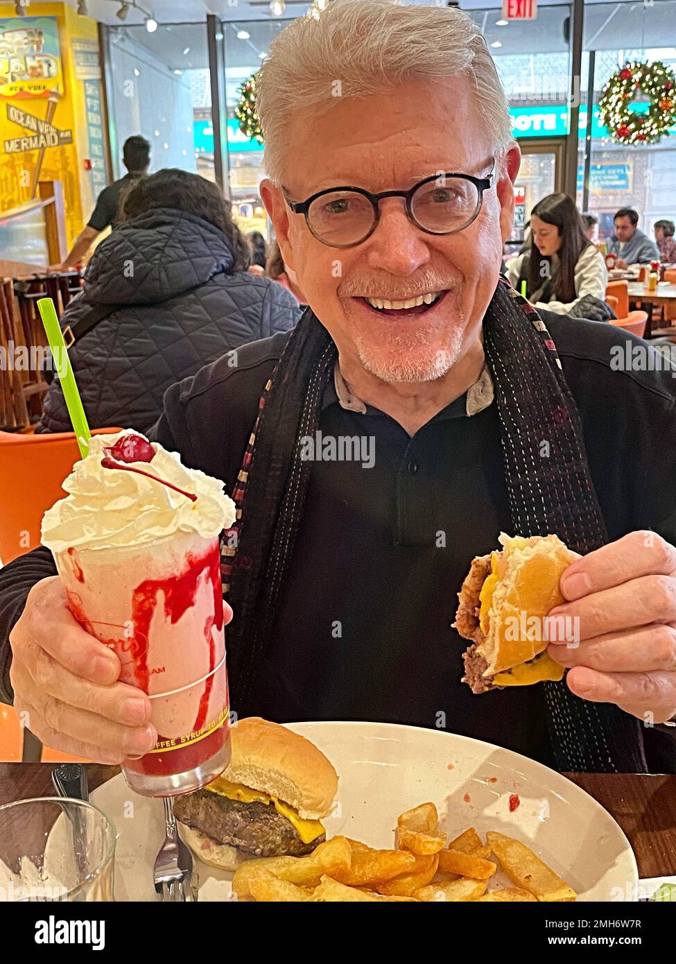 Junior's Cheesecake Restaurant, Interior Times Square, NYC, 2023 Stock