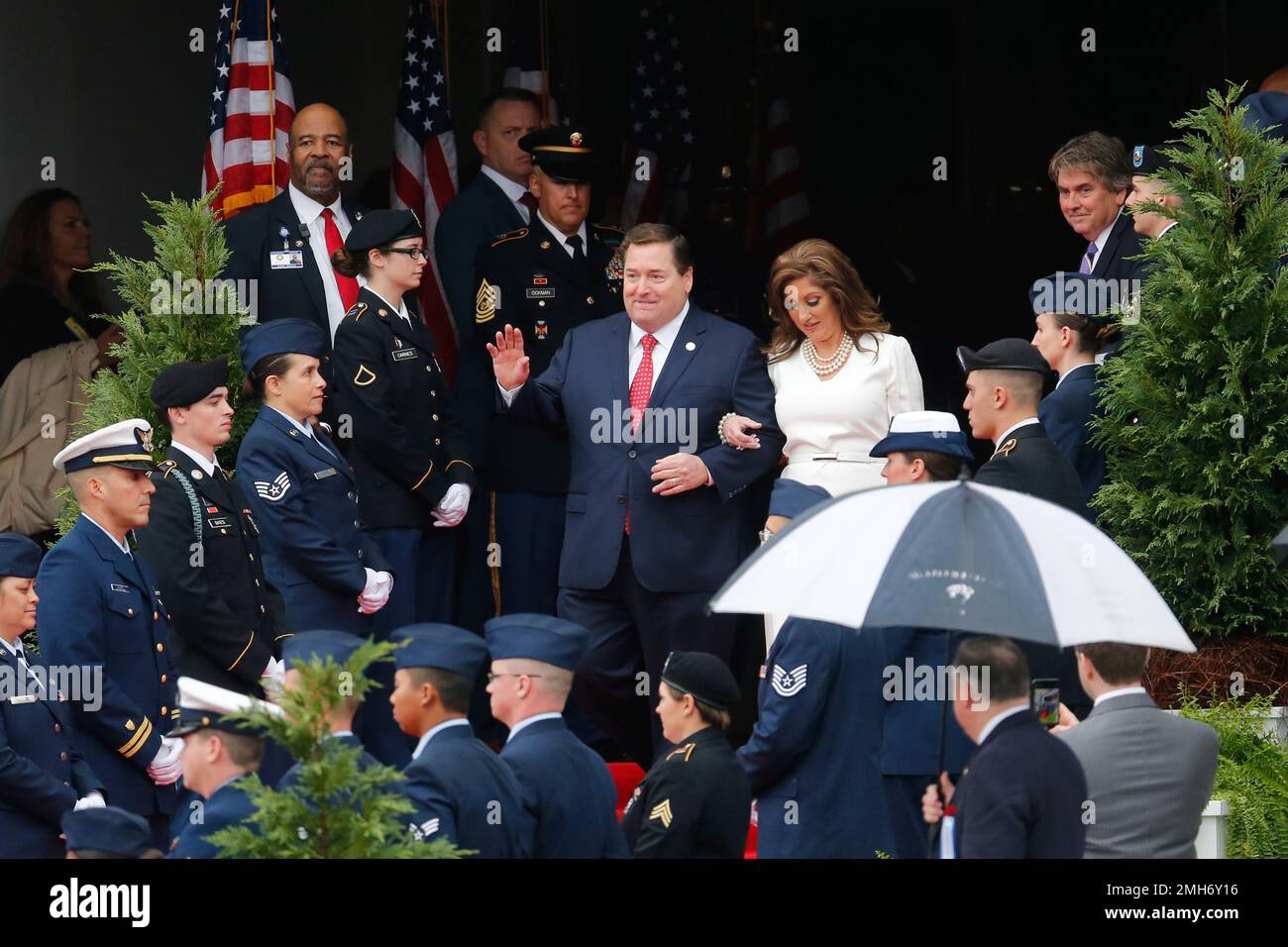 Lt. Gov. Billy Nungesser and his wife, Cher, make their way into the ...