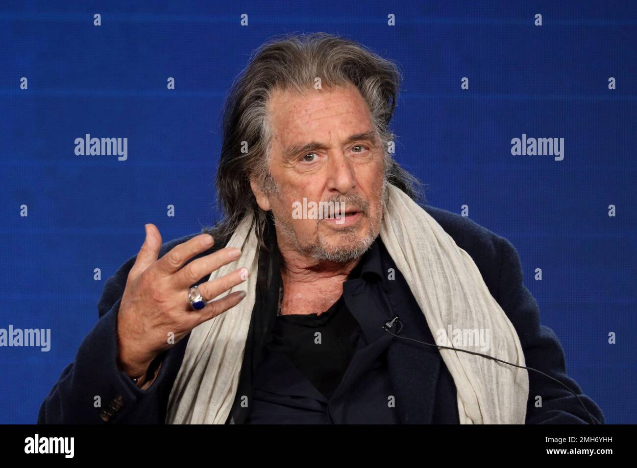 Al Pacino speaks at the "Hunters" panel during the Amazon TCA 2020