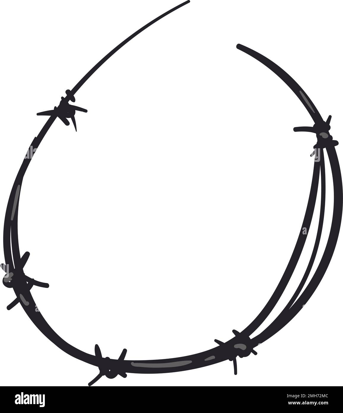 flat black barbed wire Stock Vector Image & Art - Alamy