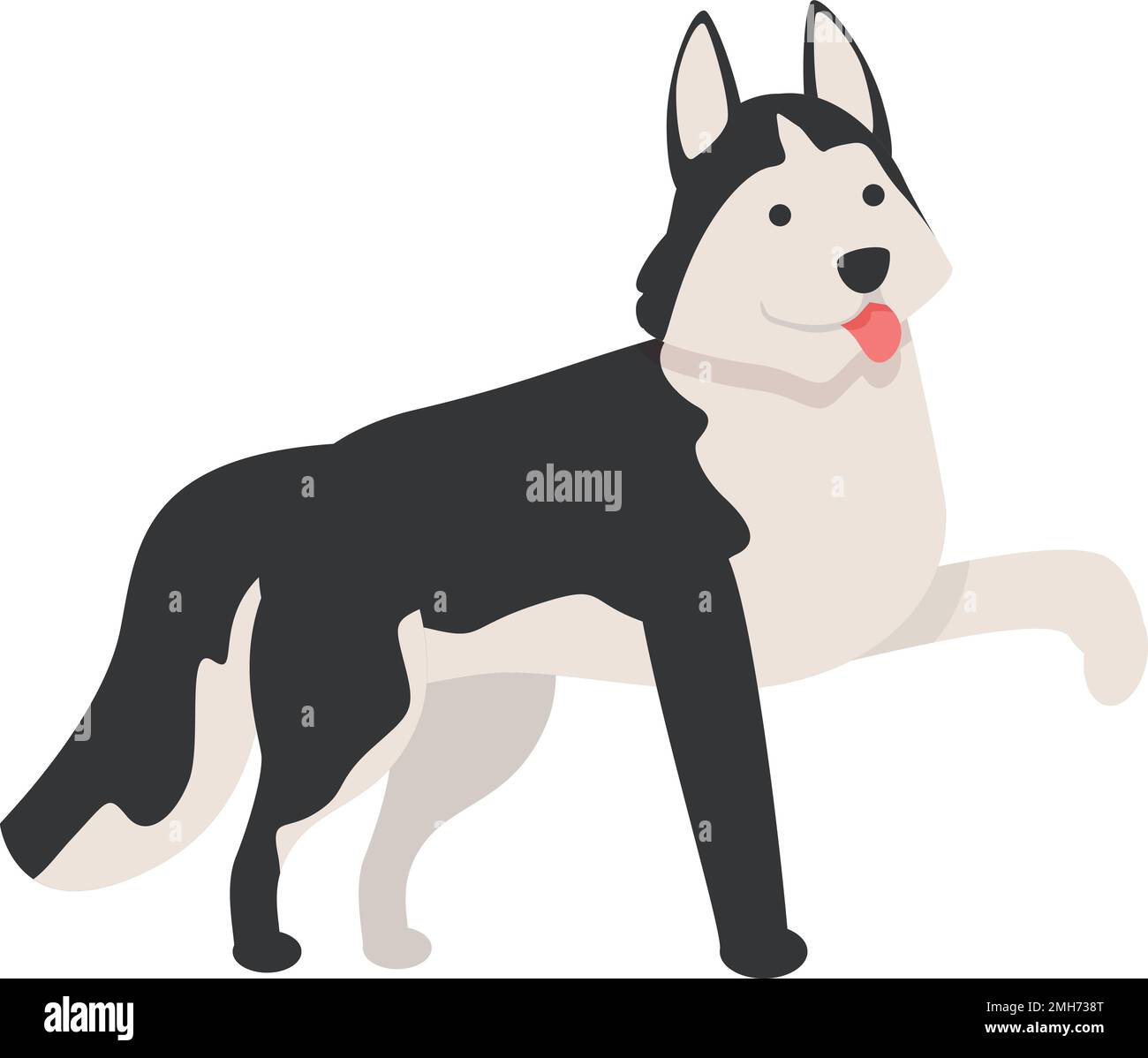 Puppy husky icon cartoon vector. Siberian dog. Head mascot Stock Vector ...