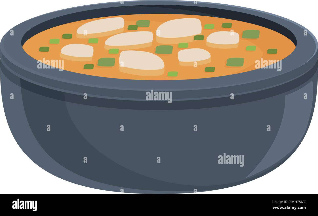 Street thai soup icon cartoon vector. Dish food. Basil meal Stock Vector