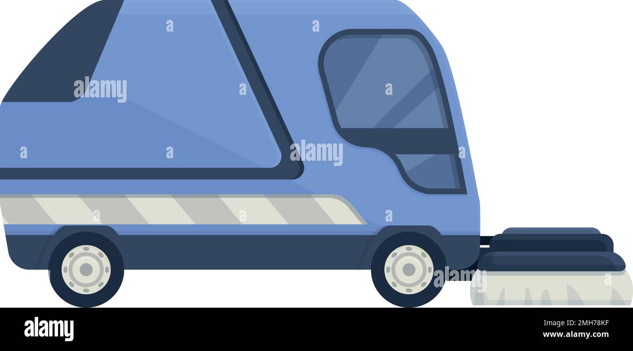 Urban sweeper icon cartoon vector. Street truck. Machine city Stock ...