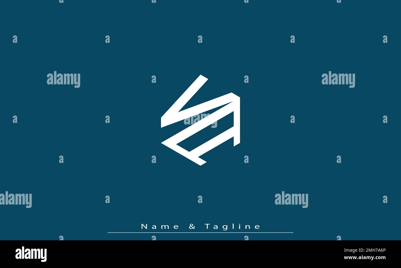 Alphabet letters Initials Monogram logo VA , AV Stock Vector