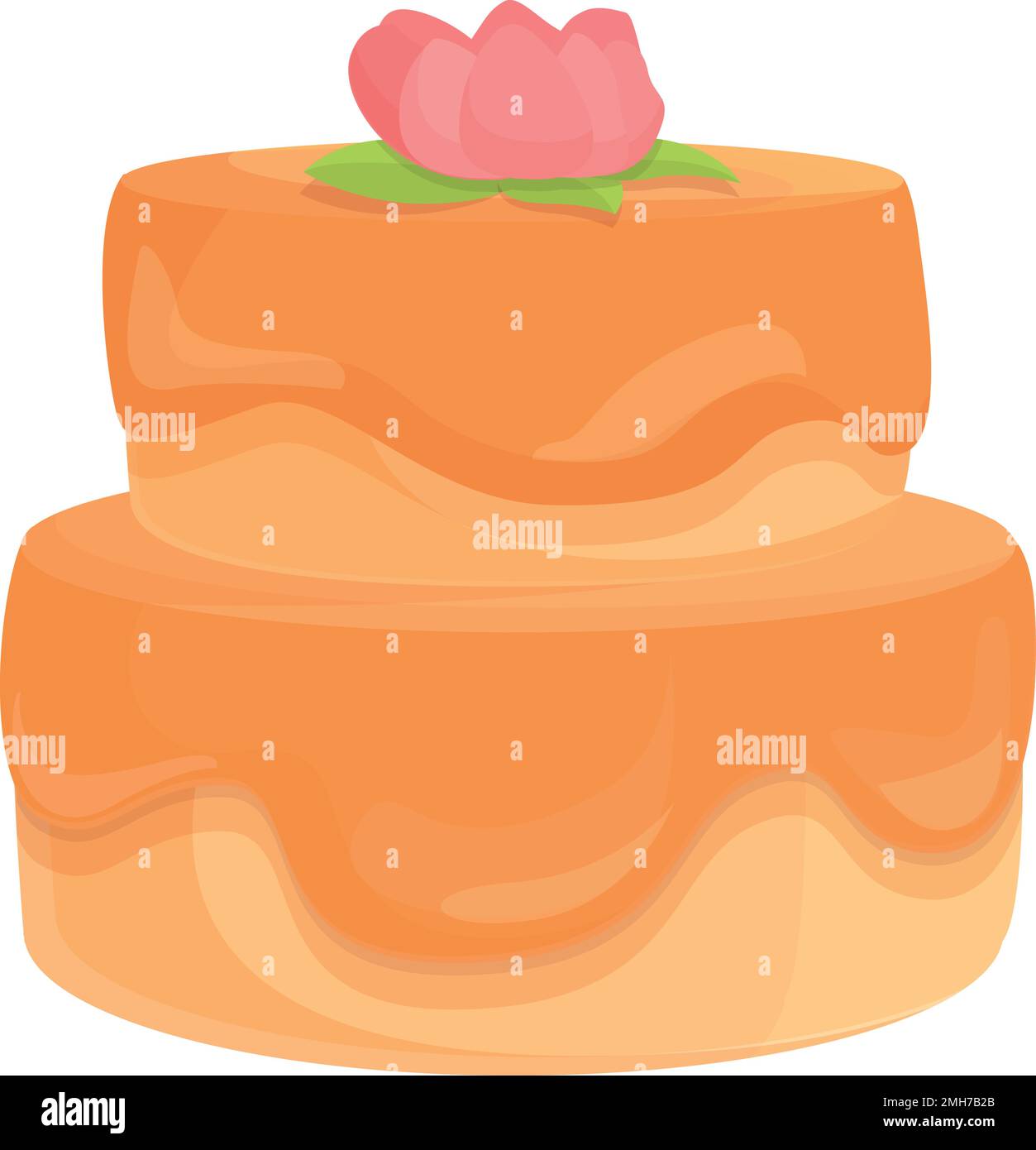 Jelly cake icon cartoon vector. Bride party. Cream event Stock Vector