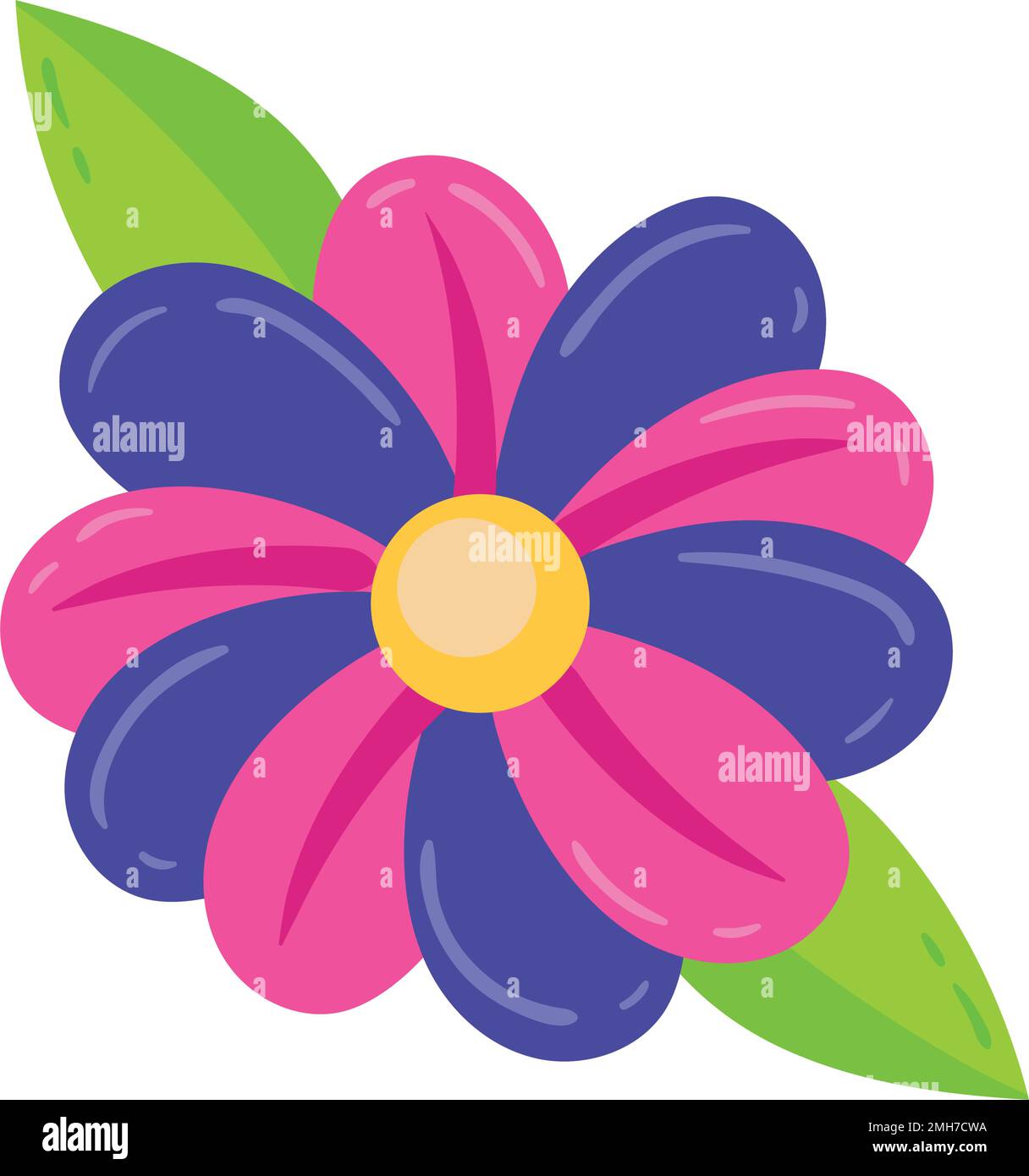 exotic flower with leafs Stock Vector Image & Art - Alamy