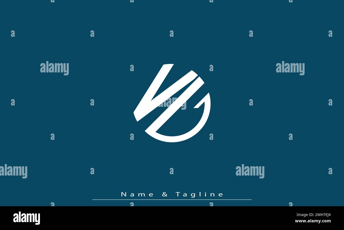 Alphabet letters Initials Monogram logo VG , GV Stock Vector