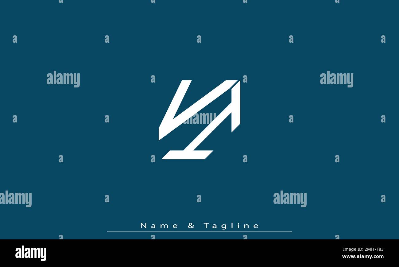 Alphabet letters Initials Monogram logo VI , IV Stock Vector