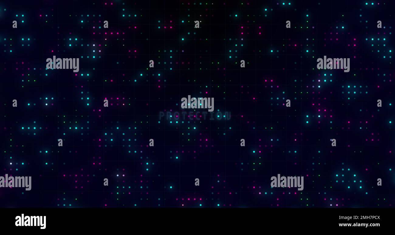 Composition of glowing lights and data processing Stock Photo - Alamy