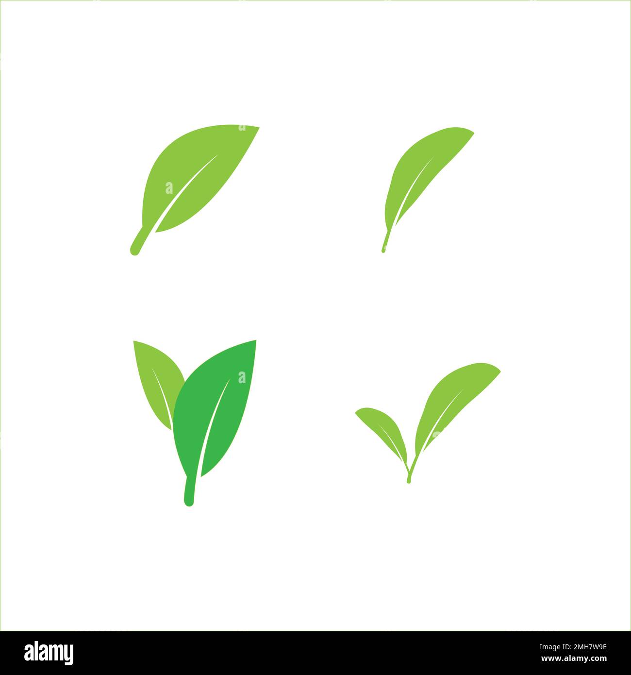 leaf logo icon vektor illustration design Stock Vector Image & Art - Alamy