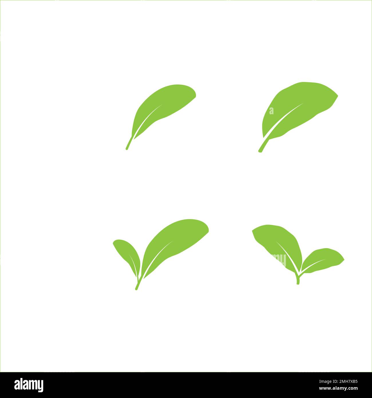 leaf logo icon vektor illustration design Stock Vector Image & Art - Alamy