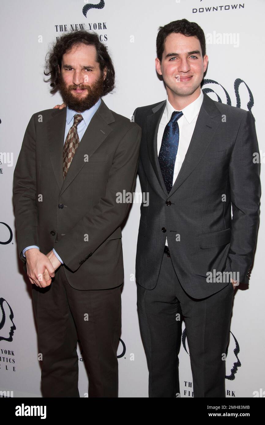 Josh Safdie, left, and Benny Safdie attend the New York Film Critics