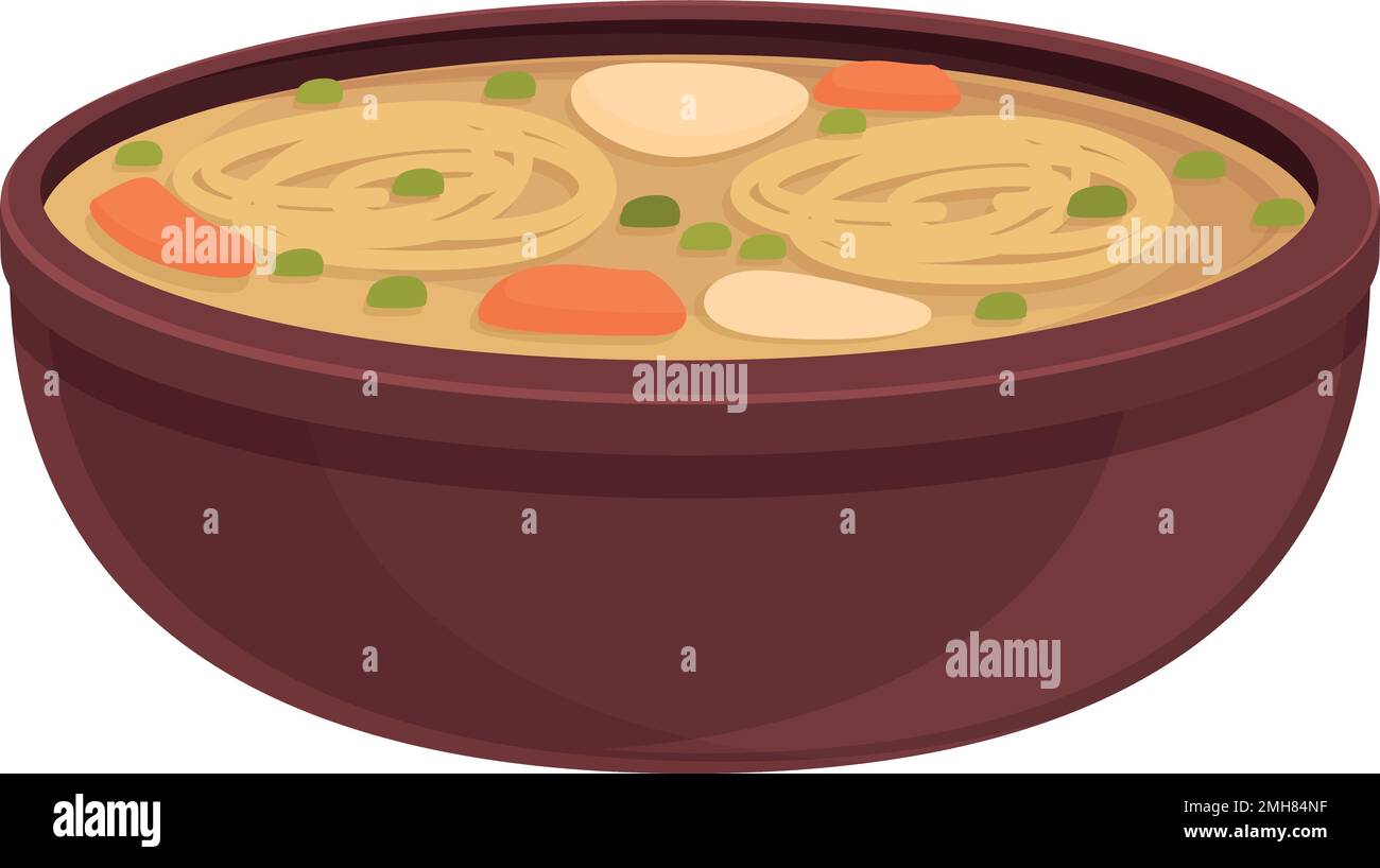 Meat soup icon cartoon vector. Food dish. Meal eat Stock Vector