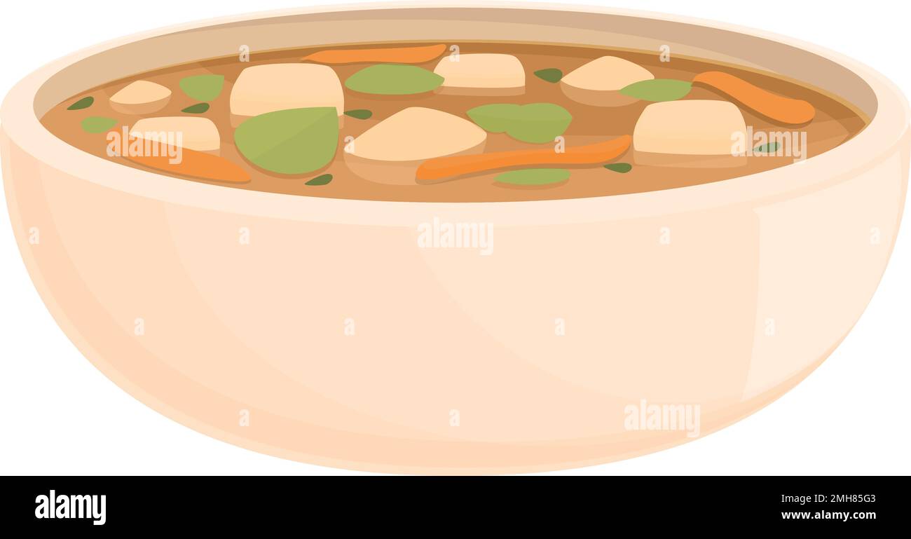 Meat street soup icon cartoon vector. Dish rice. Cooking korean Stock Vector