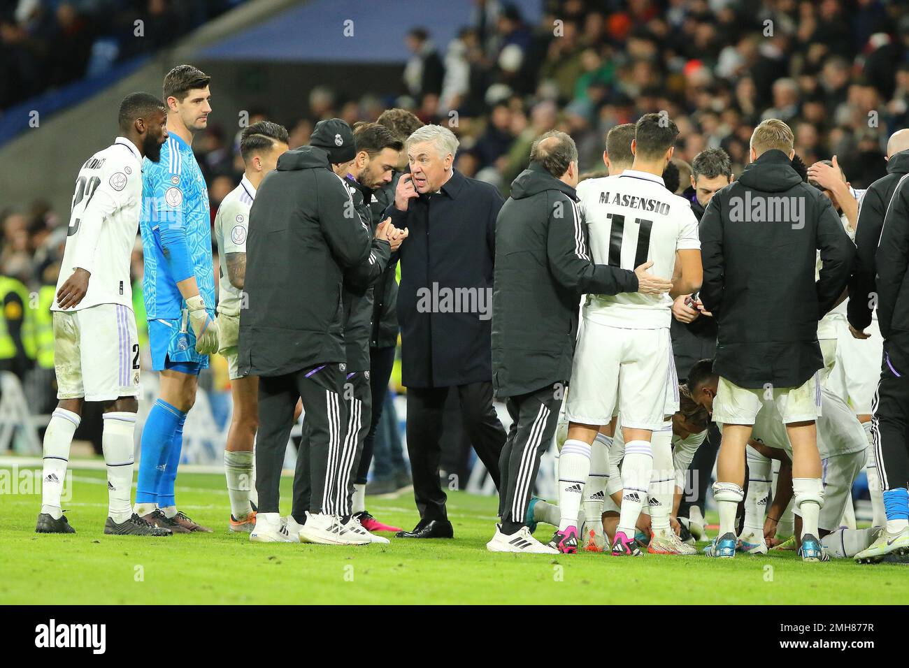 Madrid, Spain. 28th Oct, 2022. Real Madrid´s coach during Copa del Rey Match Day 6 between Real Madrid C.F. and Atletico de Madrid at Santiago Bernabeu Stadium in Madrid, Spain, on January 27, 2023 (Photo by Edward F. Peters/Sipa USA) Credit: Sipa USA/Alamy Live News Stock Photo