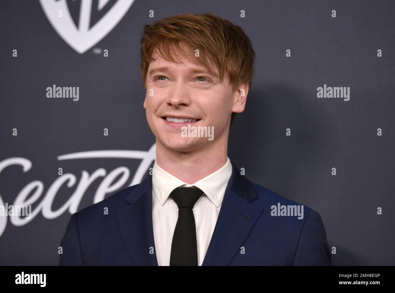Calum Worthy arrives at the InStyle and Warner Bros. Golden Globes