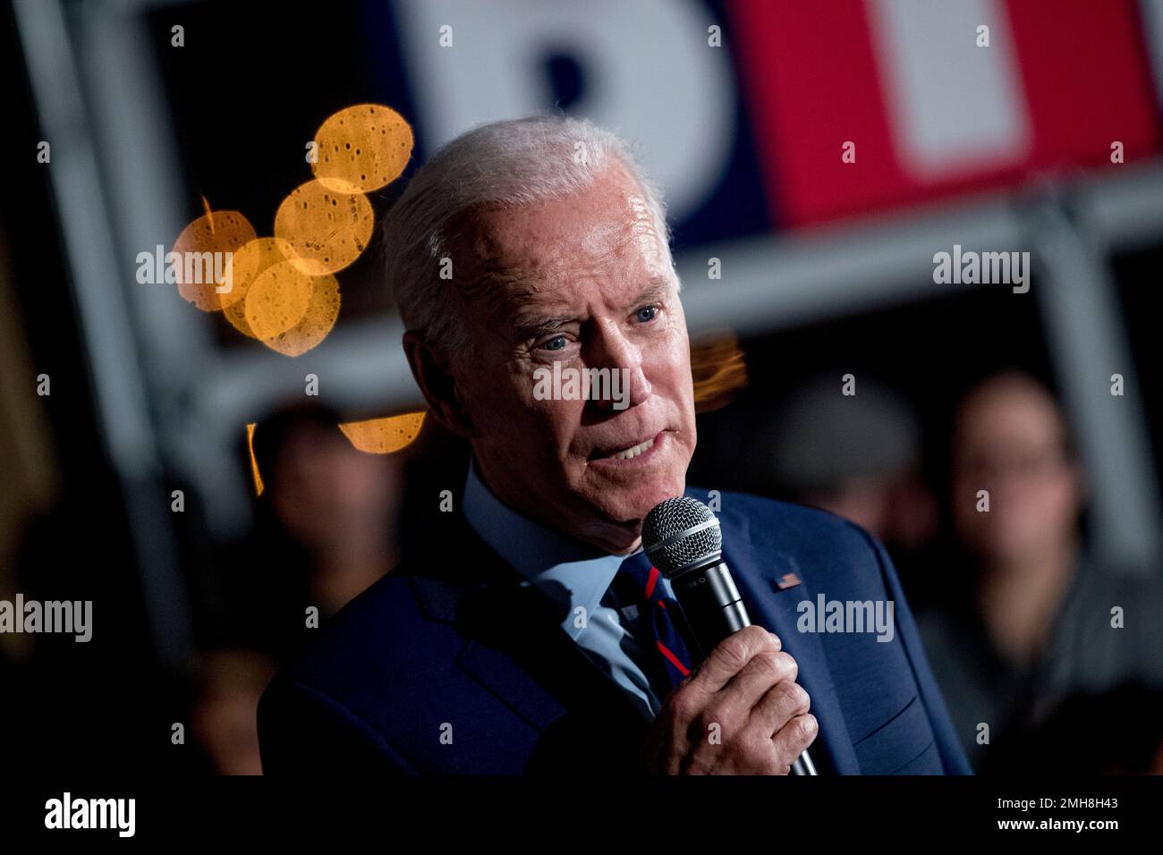 Democratic presidential candidate Joe Biden speaks at a campaign rally ...