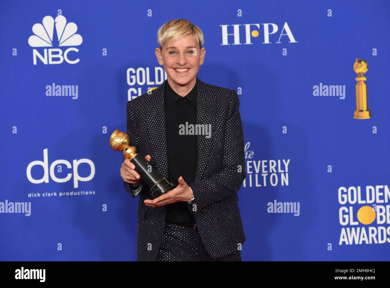 Ellen Winner Ellen DeGeneres, winner of the Carol Burnett award, poses in the press ...