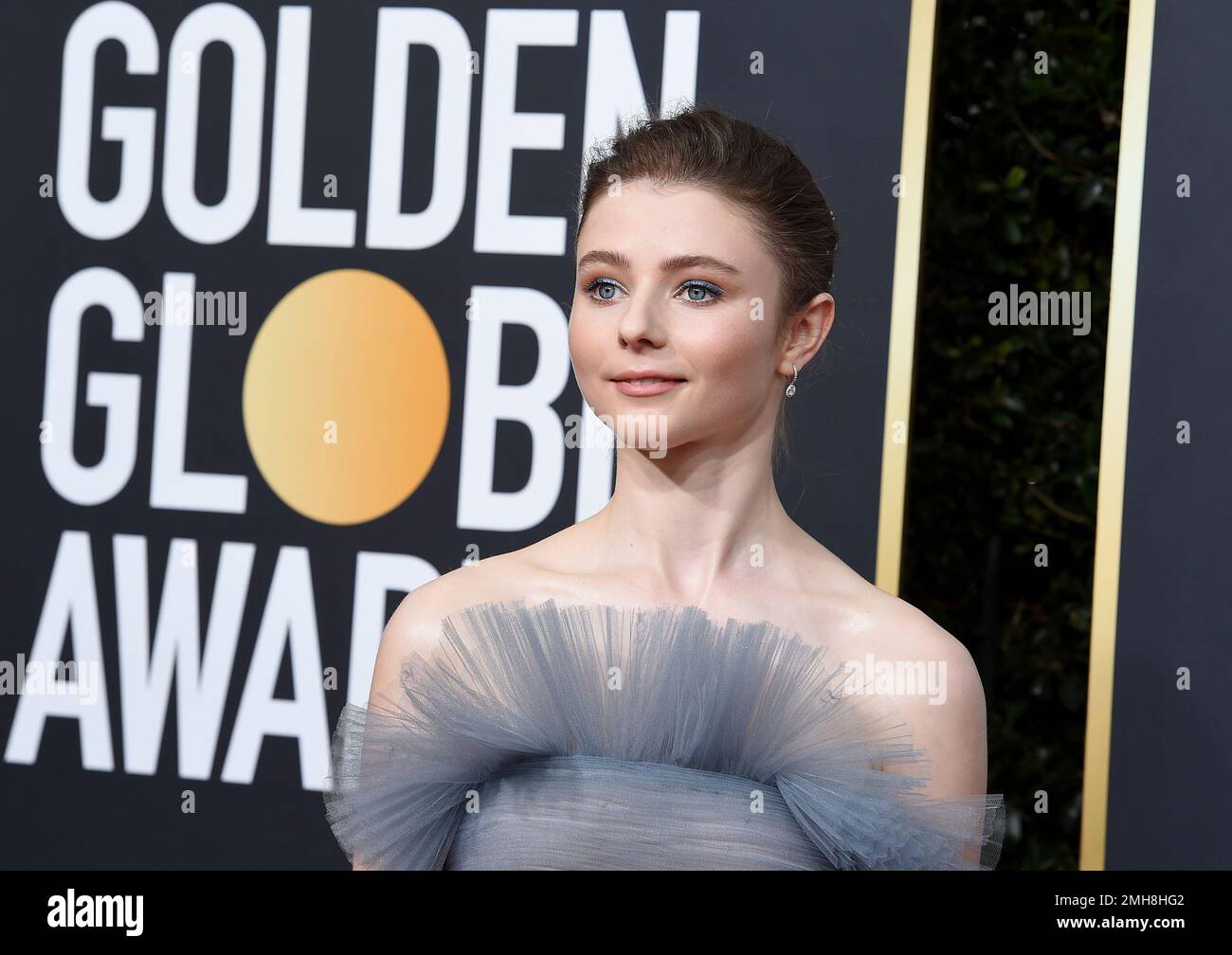 Thomasin McKenzie arrives at the 77th annual Golden Globe Awards at the