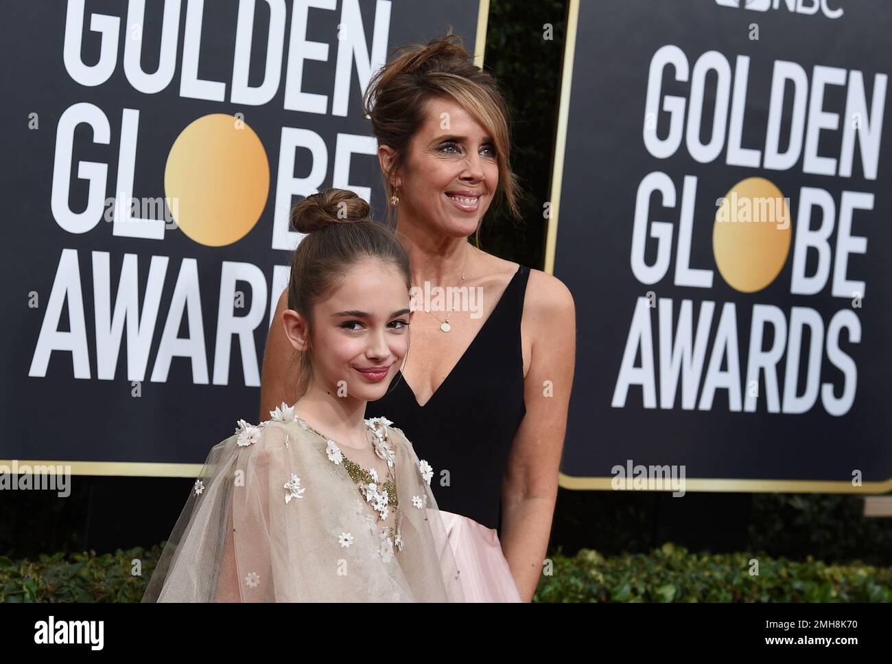 Julia Butters, left, and her mother Lorelei Butters arrive at the 77th