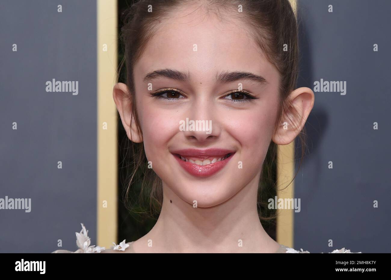 Julia Butters arrives at the 77th annual Golden Globe Awards at the