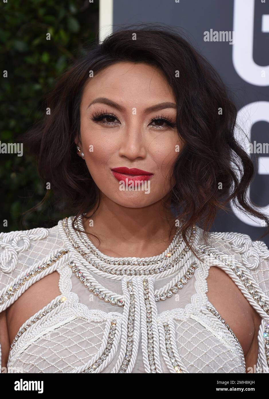 Jeannie Mai arrives at the 77th annual Golden Globe Awards at the