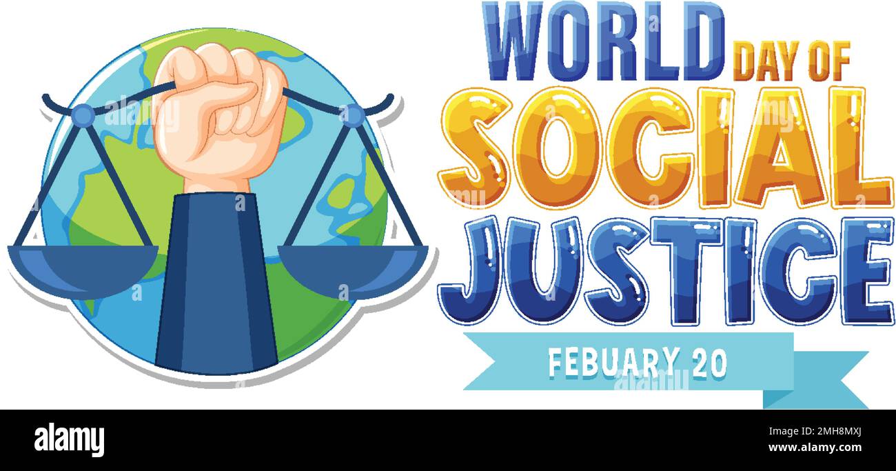 World day of social justice banner illustration Stock Vector Image ...