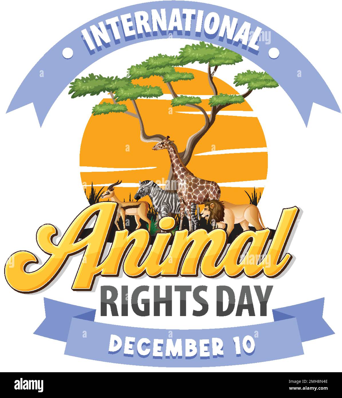 International Animal Rights Day Banner illustration Stock Vector Image