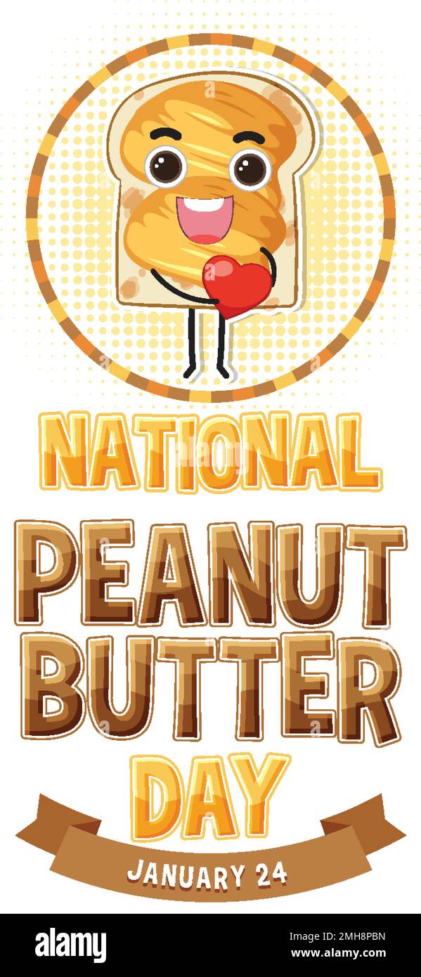 National Peanut Butter Day Banner Design illustration Stock Vector