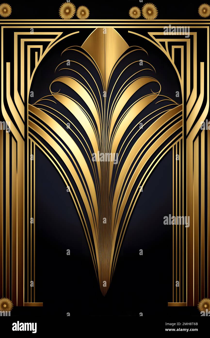 Golden deco hi-res stock photography and images - Alamy