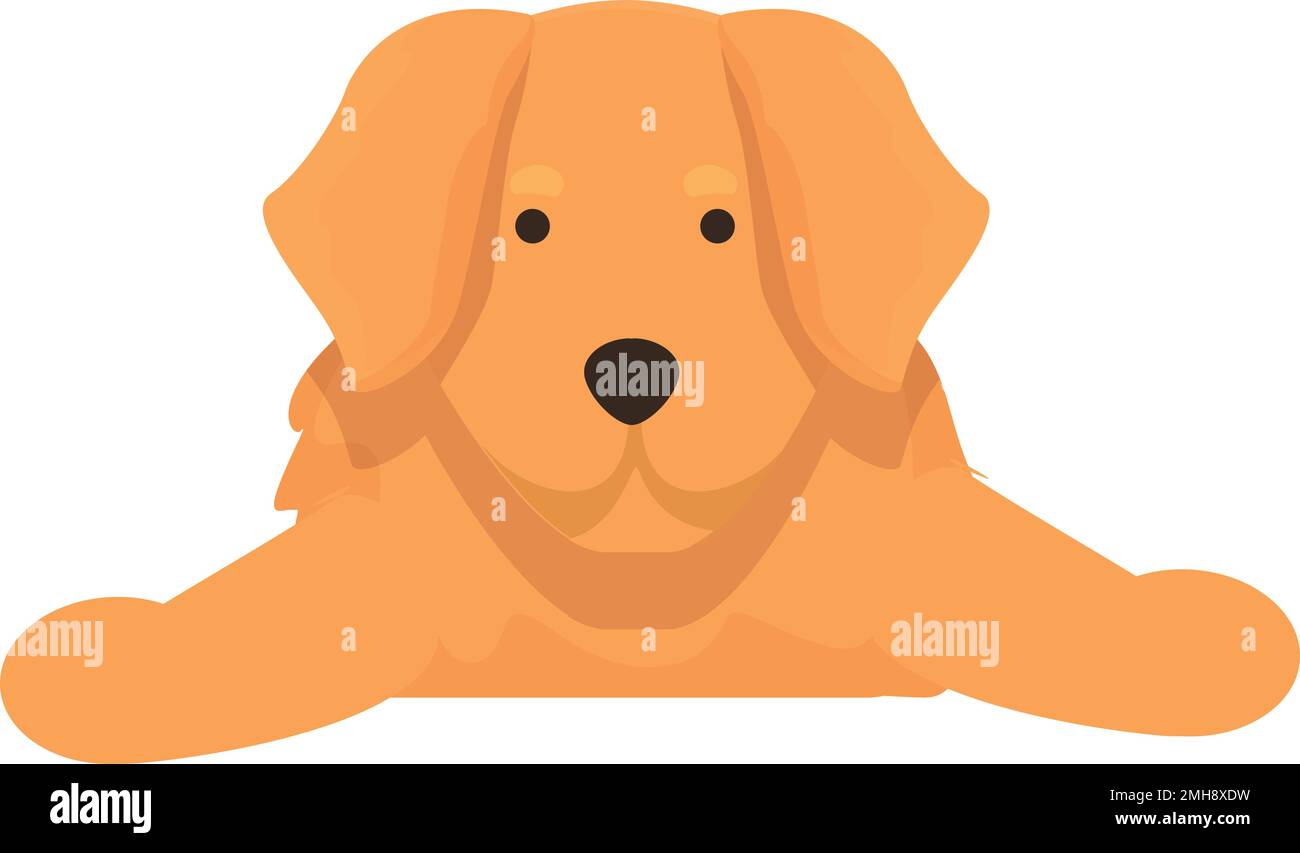 Tired dog icon cartoon vector. Golden retriever. Puppy cute Stock Vector  Image & Art - Alamy