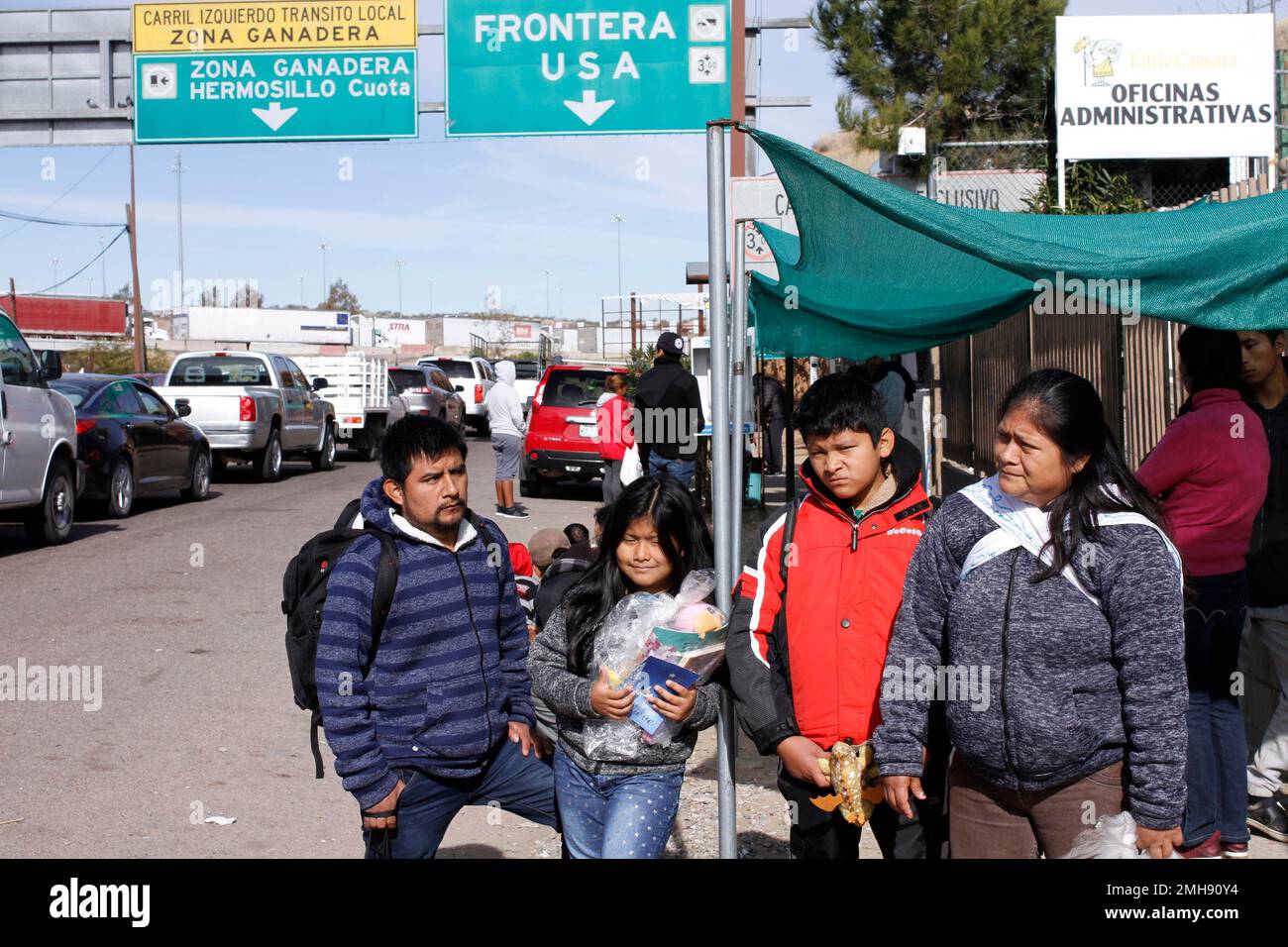 The Gonzalez family of five from Guatemala, who are applying for asylum