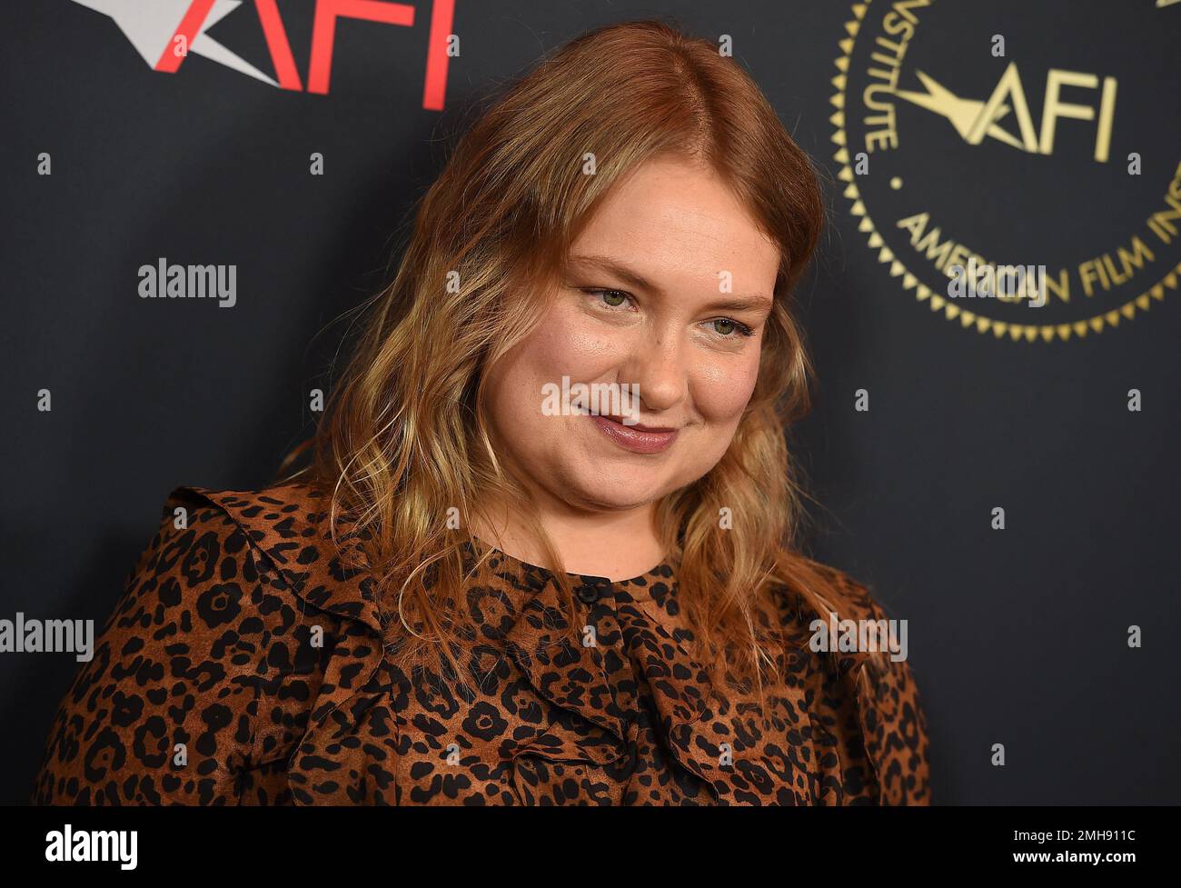 Merritt Wever arrives at the 2020 AFI Awards at the Four Seasons on