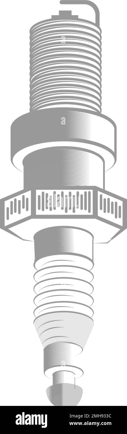 spark plug logo illustration design Stock Vector