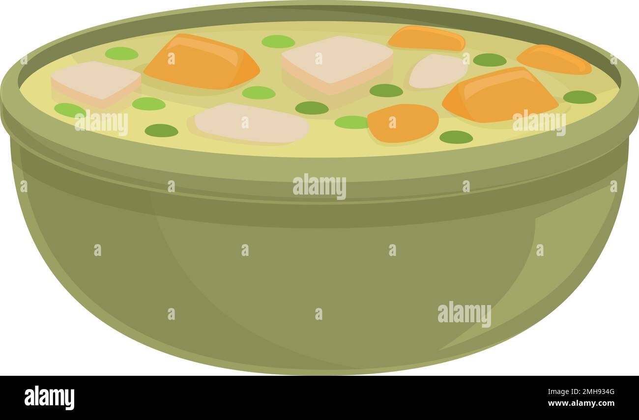 Soup icon cartoon vector. Dish food. Asian menu Stock Vector