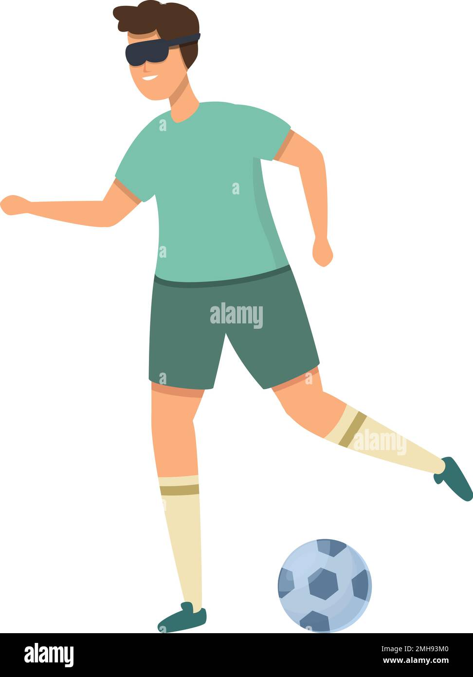 Disabled Soccer Sport Icon Cartoon Vector. Training Exercise. Person ...