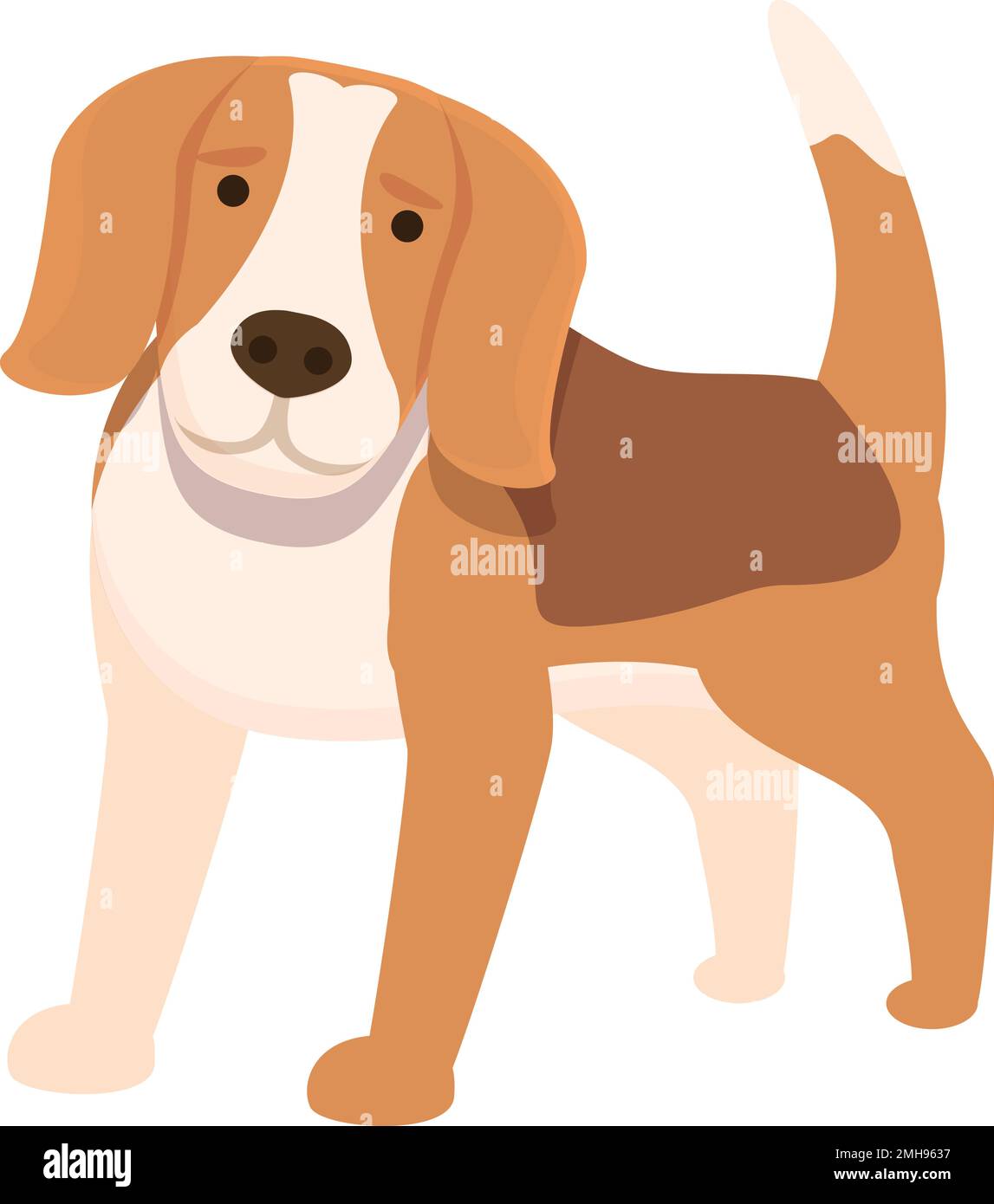 Cute beagle icon cartoon vector. Dog animal. Canine stand Stock Vector ...