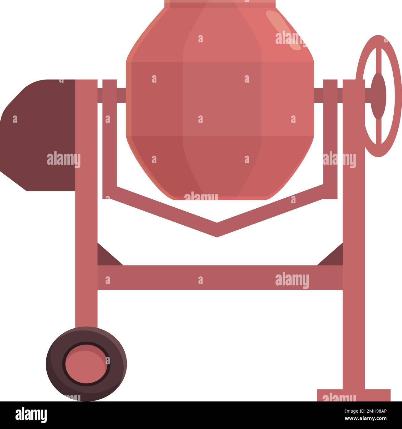 Cement mixer icon cartoon vector. Concrete machine. Work tool Stock