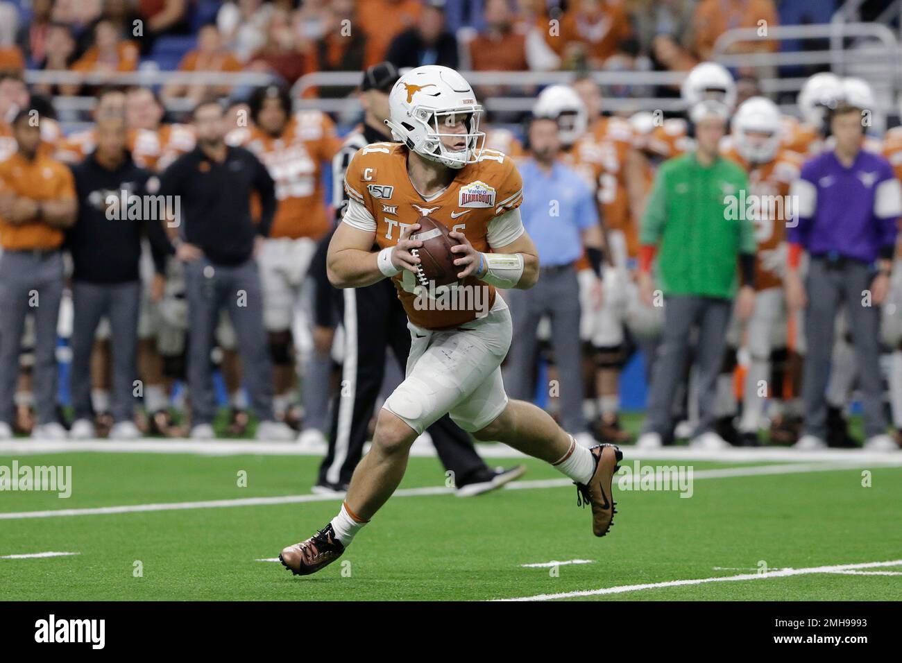 Texas quarterback Sam Ehlinger (11) during the second half of the Alamo