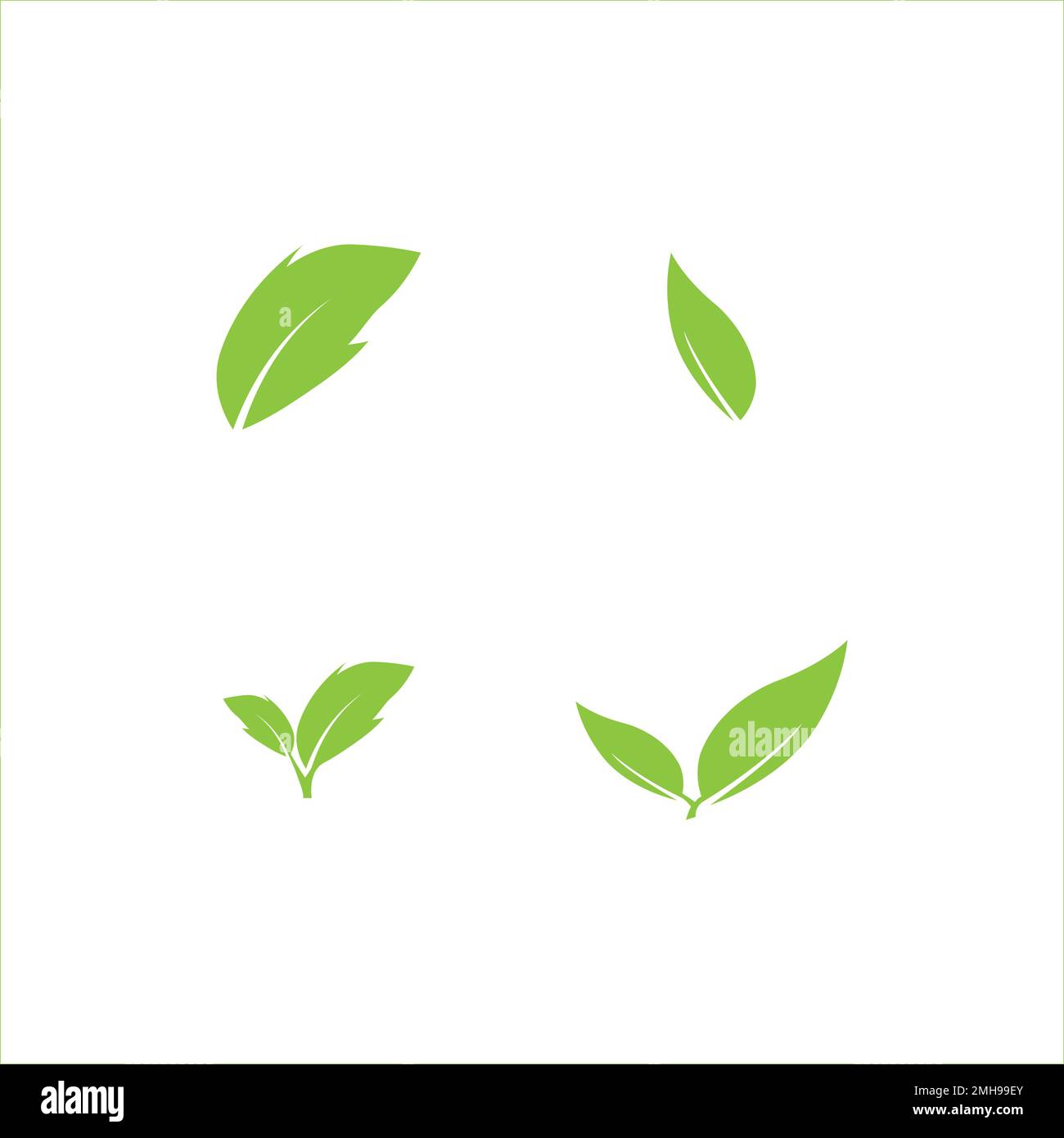 leaf logo icon vektor illustration design Stock Vector Image & Art - Alamy